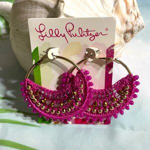 Lilly Pulitzer  pink hoop earring nwt